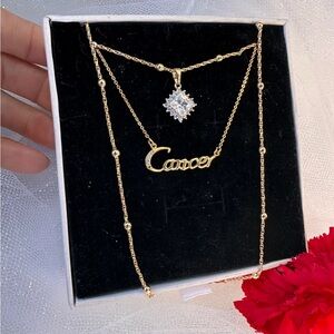 Cancer Zodiac Necklace Set